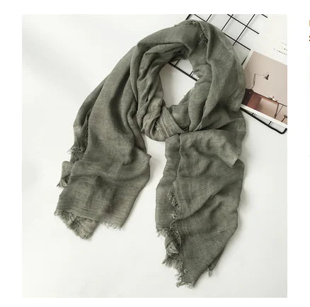 Cotton Linen Shawl Scarf, Scarf, Shawl Scarf