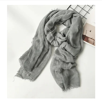 Cotton Linen Shawl Scarf, Scarf, Shawl Scarf
