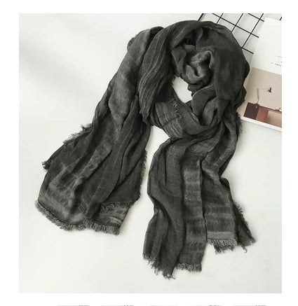 Cotton Linen Shawl Scarf, Scarf, Shawl Scarf