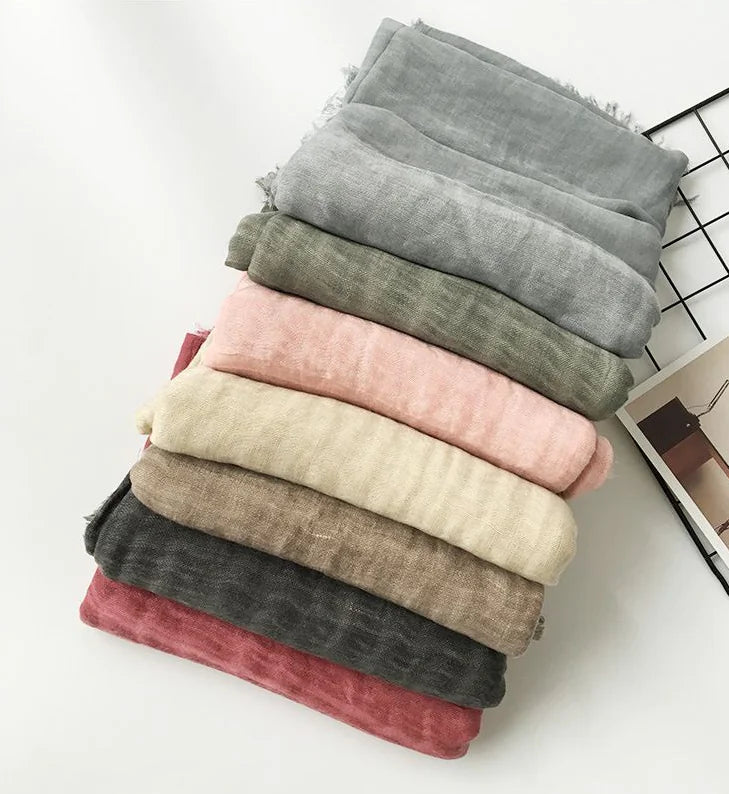 Cotton Linen Shawl Scarf, Scarf, Shawl Scarf