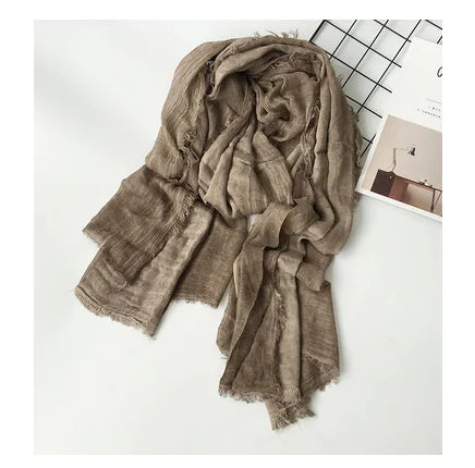 Cotton Linen Shawl Scarf, Scarf, Shawl Scarf